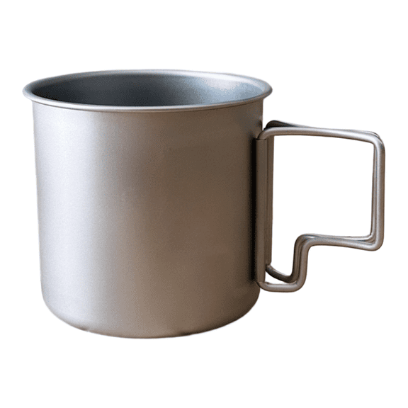 Stainless Steel Water Cup Travel Cup with Folding Handle for Outdoor Camping
