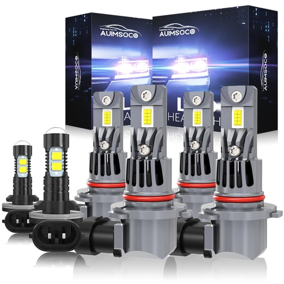 9005 High Beam   9006 Low Beam   881 Fog Light, LED Headlight Fog Light Bulbs Combo Fit For Volvo S90 1997-1998, 6500K Cool White, Pack of 6