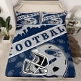 thumbnail image 2 of jejeloiu Rugby Game Gaming Twin Sheet Sets,Kids Football Sport Bedding For Teens 3 Pieces, 2 of 7