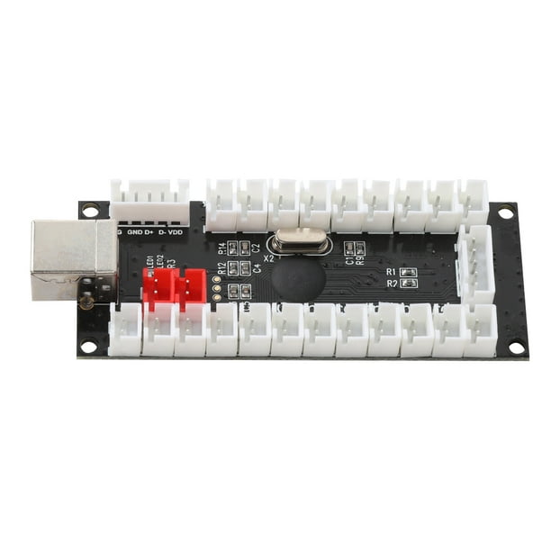 Ccdes Arcade Game USB Encoder Controller para PC Juegos Arcade Stick Controller con Caja de Cristal acrílico para Raspberry Pi y PC Mainframe(882C)