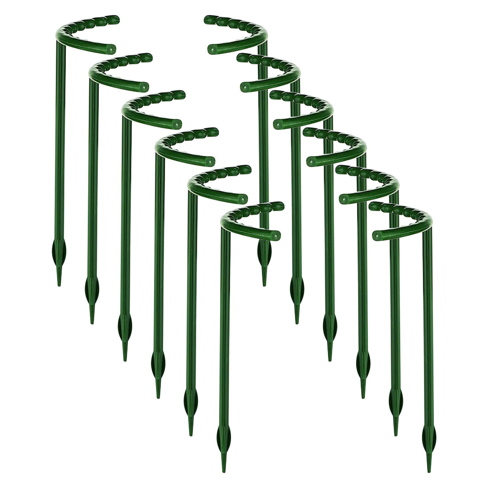 Sokhug Plant Supports Stakes for Large Heavy Plants, 10 Pack Peony Supports, Heavy Duty Peony Cages,Interlock Garden Supports Ring Border Support,Plant Support Cage for Rose Flower