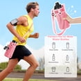 thumbnail image 3 of Miaocao 2 Pcs Large Water Bottle Bag with Strap, Mesh Water Bottle Carrier Holder Crossbody Water Sling Bag Shoulder Strap and Pocket - Walking Sports Hiking Camping (Pink+Light Blue), 3 of 5
