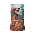 thumbnail image 4 of Lsque Artistic Orange Carnation Skull Printed Workout Tank Tops for Women, Athletic Sports Tank Tops, Compression Sleeveless Dry Fit Shirts,Sleeveless Yoga Shirt-X-Large, 4 of 9