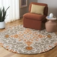 thumbnail image 2 of SAFAVIEH Metro Liadain Floral Area Rug, Gray/Rust, 6' x 6' Round, 2 of 10