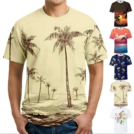 

Summer Teens Mens Graphic Tees Casual Cmofort Shirts Size 70-8XL