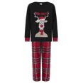 thumbnail image 2 of Qiylii Christmas Family Matching Pjs Set, Parent-Child Baby Romper/Dog Clothes/Deer Print Tops and Plaid Pants Sleepwear Clothing Set for Holiday, 2 of 10