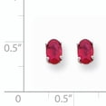 thumbnail image 2 of 14K White Gold Ruby Earrings, 2 of 2