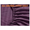 thumbnail image 5 of saney XL Stripe Sheet Set - Luxury Hotel 1800 Premier Bedding Sheets & Pillowcases - Ultra Soft Breathable & Cooling Bed Sheets - Wrinkle Resistant - 4 Piece Set - XL, Purple, 5 of 7