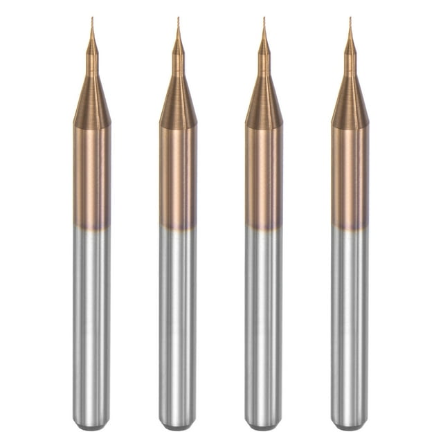 Extremo Molino CNC Enrutador Brocas Titanio Recubierto Tungsteno Carburo Grabado Fresado Cortador para PCB Plástico Madera 0,2 mm x 1 mm