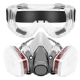 thumbnail image 2 of MáScara de Respirador con Filtros, MáScara de Gas de Media Cara Reutilizable con Gafas de Seguridad, MáScara de Pintura de Media Cara, para Pintar, 2 of 8