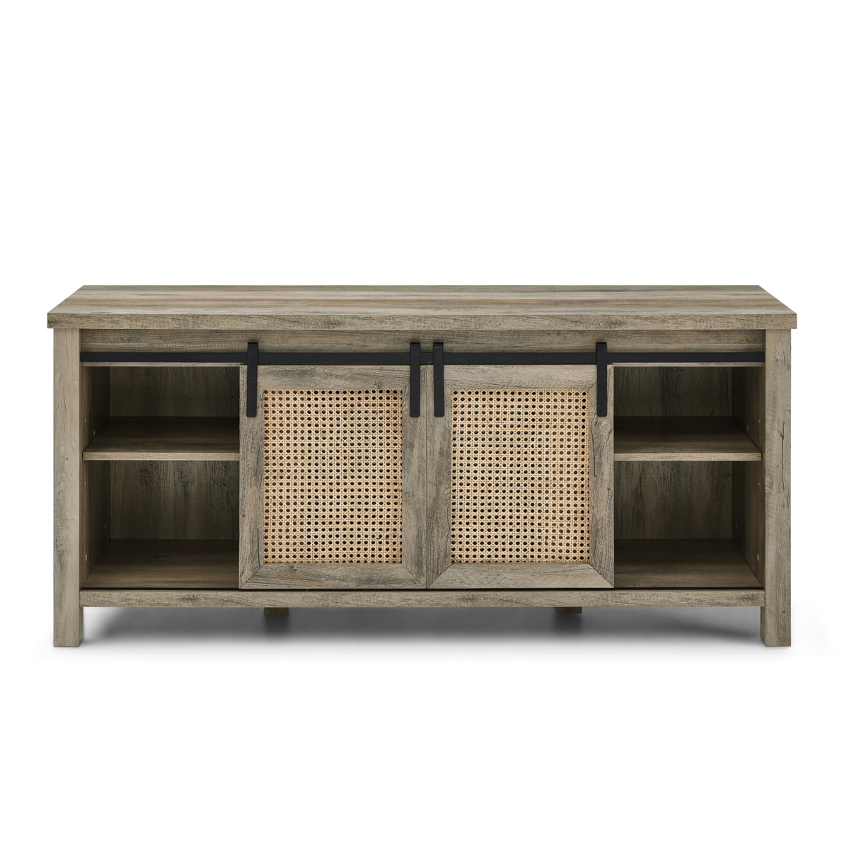 Private Jungle 65"TV Stand with Electric Fireplace,Cabinet Door with Steel Net and Pulley,4 Storage Shelves,Gray Private Jungle 65"TV Stand with Electric Fireplace,Cabinet Door with Steel Net and Pulley,4 Storage Shelves,Gray