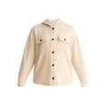 thumbnail image 6 of Time and Tru Women's and Women's Plus Ribbed Shirt Jacket with Hood, Sizes XS-4X, 6 of 6