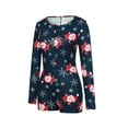 thumbnail image 2 of Liacowi Christmas Short Jumpsuits for Women Plus Size Cartoon Print Bodycon Long Sleeve Rompers Sexy Slim Fit Overalls Playsuit S-5XL, 2 of 8
