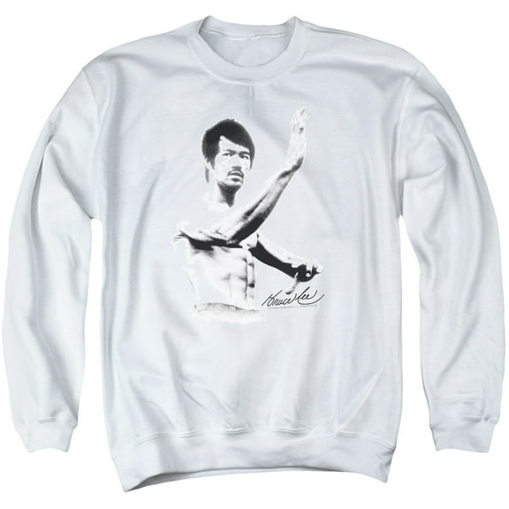 Bruce Lee Serenity Adult Crewneck Sweatshirt White