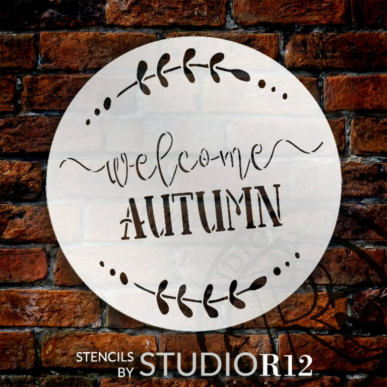 Welcome Stencil for Wood Sign Half Round Welcome Stencils for Painting on  Wood 12 Hello Stencils Welcome-ish Templates Brick/Leopard