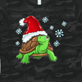 thumbnail image 4 of Inktastic Christmas Turtle in with Santa Hat and Snowflakes Women's T-Shirt, 4 of 5