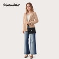 thumbnail image 7 of Montana West Quilted Crossbody Bag for Women Small Clutch Purse with Silver Chain, Black, 7 of 7