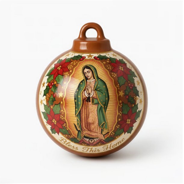 Decoraciones navideñas, adornos navideños, regalos navideños Traiga bendiciones sagradas a casa esta Navidad una bola
