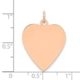 thumbnail image 2 of 14K Rose Gold Heart Charm Engraveable Jewelry Pendant, 2 of 4