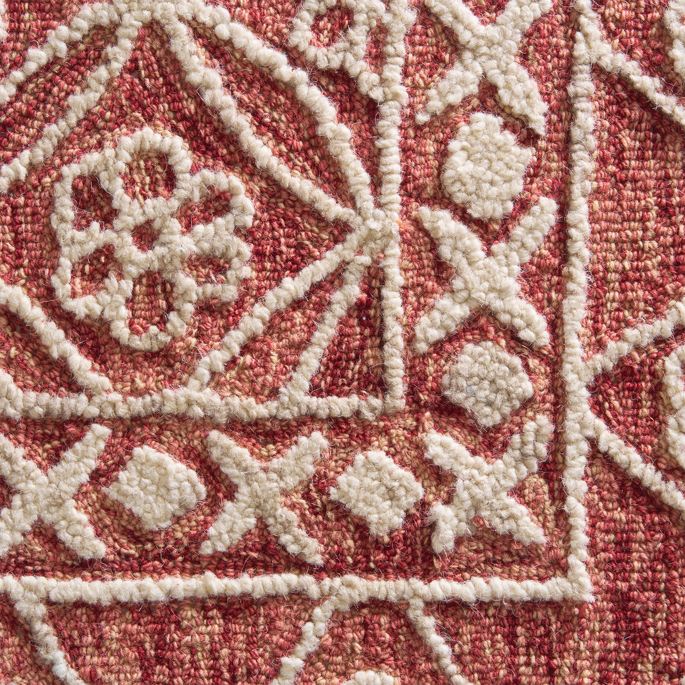 Better Homes & Gardens Rust/Beige Floral Trellis Indoor Area Rug, 8' x 10'