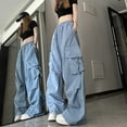thumbnail image 2 of High Quality Cargo Pants For Women Korean Fashion Casual Pockets Baggy Trousers Baggy Wide Leg Pant Streetwear Sweatpants Female, 2 of 6
