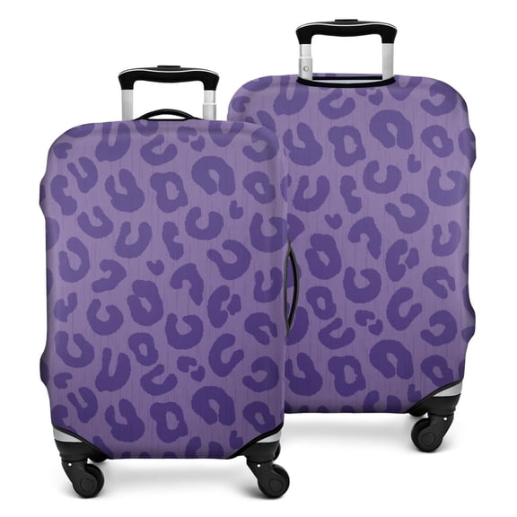 Purple Leopard Print Luggage Cover Fashion Suitcase Cover Baggage Covers Fit 25-28 Inch Luggage (Go Travel)