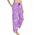 thumbnail image 2 of Junzan Lilac Glittering Women'S Pajama Pants Drawstring Comfy Sleep Bottoms With Pockets, 2 of 9