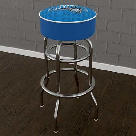 Orlando Magic NBA City Padded Swivel Bar Stool - Blue, Black, Silver