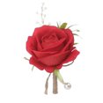 thumbnail image 1 of Minnieouse Ramilletes de boda hechos a mano, belleza delicada y refinada, rosas de boda para padrinos de boda, ramillete de rosas blancas rojo Type3 NO3, 1 of 6