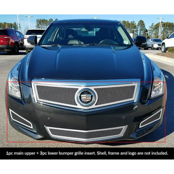 2013-2014 Cadillac Ats Logo Show Stainless Steel Polished Finish 1.8 Mm Wire Mesh Mesh Grille