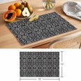 thumbnail image 6 of Abstract Geometric Placemats Set of 8, Flowers Floral Black Texture Non-Slip Place Mats Washable Table Mats for Kitchen Dining Table Decorations Indoor/Outdoor, 6 of 9