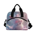 thumbnail image 2 of Lunch Bag Portable Crossbody Meal Bag Cooler Bag Insulated Lunch Bag Food Bag Handheld & Crossbody Design Adorable Smile Rabbit, 2 of 6