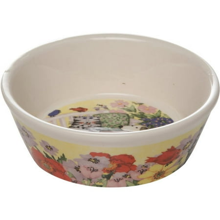 Gibson Everyday Debi Hron Kitty Cats Round Pet Bowl