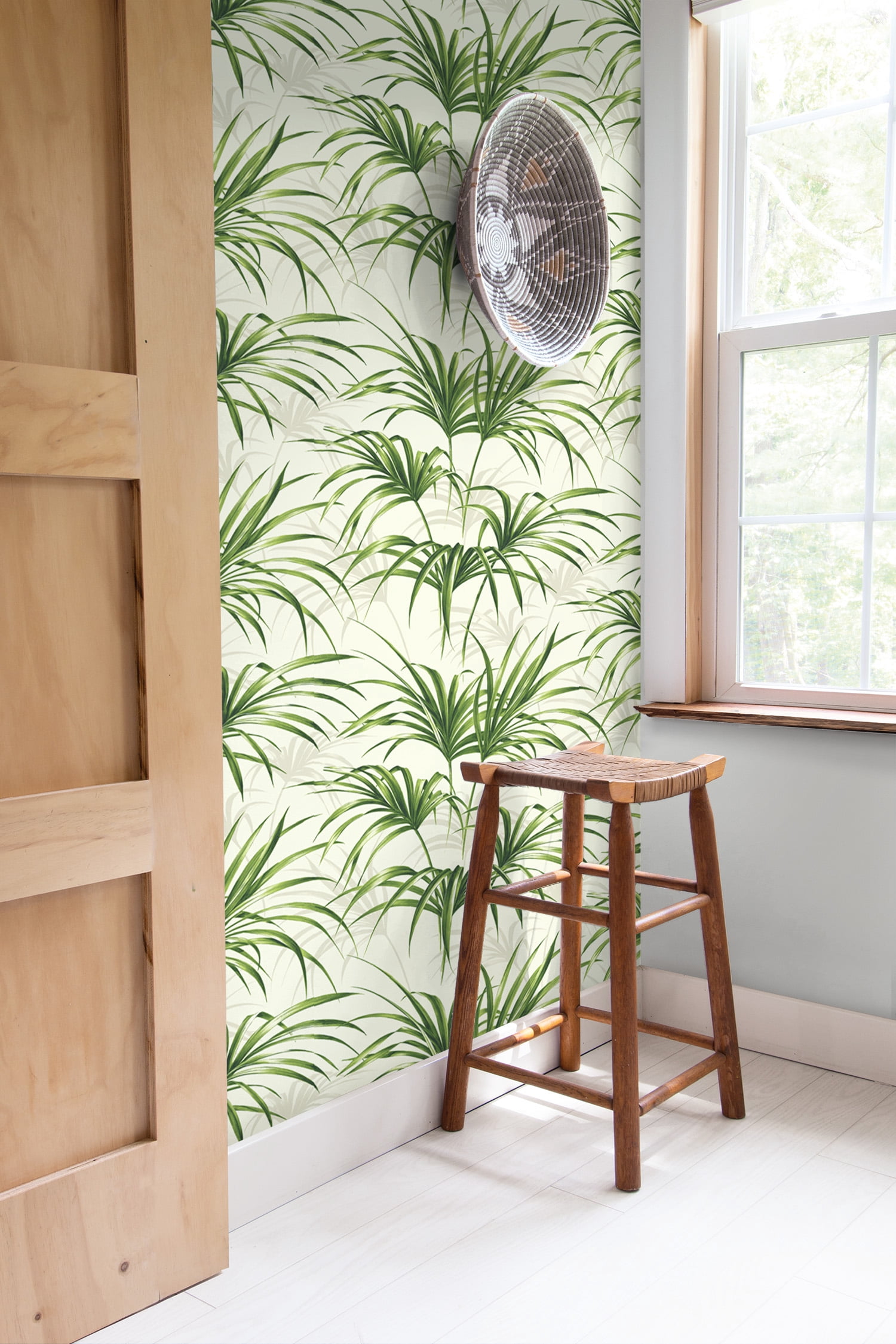 NextWall Tropical Palm Leaf Peel and Stick Wallpaper
