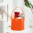 thumbnail image 4 of Dvkptbk Universal Storage Handheld Leather Bucket Flower Box Round Handheld Gift Box Korean Style Flower Arrangement Bucket Storage & Organization, 4 of 6
