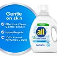 thumbnail image 3 of all Free Clear Liquid Laundry Detergent, 73 oz, 58 Loads, 3 of 13