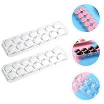 PTOOTP Set of 2 Transparent Plastic Chocolate Molds for Candy Making, Baking, and Dessert Crafting