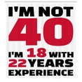 thumbnail image 3 of Ambesonne 40th Birthday Shower Curtain, Feel 18 Words, 69"Wx70"L, Pink Black and White, 3 of 3