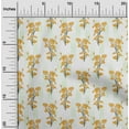 thumbnail image 2 of oneOone Georgette Viscose Orange Fabric Asian Block Dress Material Fabric Print Fabric By The Yard 42 Inch Wide, 2 of 4