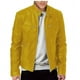 thumbnail image 4 of Chaqueta de cuero para hombre de estilo europeo y americano, chaqueta de cuero de motociclista punk con cuello alto para jóvenes y hombres, 4 of 6