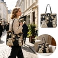 thumbnail image 2 of Women's Quilted Tote Bag 3D Sheep Vintage Hobo Eye-Catching Lightweight Soft Shoulder Bag for Everyday Use 15.7x13.4 Inch, 2 of 4