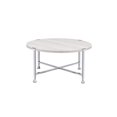thumbnail image 2 of Acme Furniture Table Basse Ronde avec Pieds Chromés, Chêne Blanc, 2 of 2