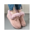 thumbnail image 2 of SIMANLAN Womens Shoes Wide Width Winter Slip On Mocassins Slippers Bowknot Cottom Booties Plush Lined Pink 7.5, 2 of 6