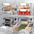thumbnail image 4 of Caja de conservación de alimentos de plástico de 450/800/1100 ml, contenedor de alimentos sellado de gran capacidad, herramientas de almacenamiento para refrigerador y cocina, 4 of 5