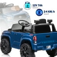 thumbnail image 3 of Licensed Toyota Tacoma Truck Ride on Car, 12volts 3mph Battery Electric Toy Car Jeep for Kids 3-6 Years, Blue, 3 of 14