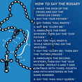thumbnail image 5 of Extel St. John the Baptist Catholic Rosary Beads for Men Women, Made in USA Metal Type: Silver Plate, Catholic Sacramental/Devotion: St. John the Baptist, Color: Rose, 5 of 6