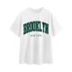 thumbnail image 1 of BRooKLYN NeW YoRK Green Letter Print T-Shirt for Women, Made of 100% Cotton Fabric, Breathable Soft Tee Top, 1 of 6