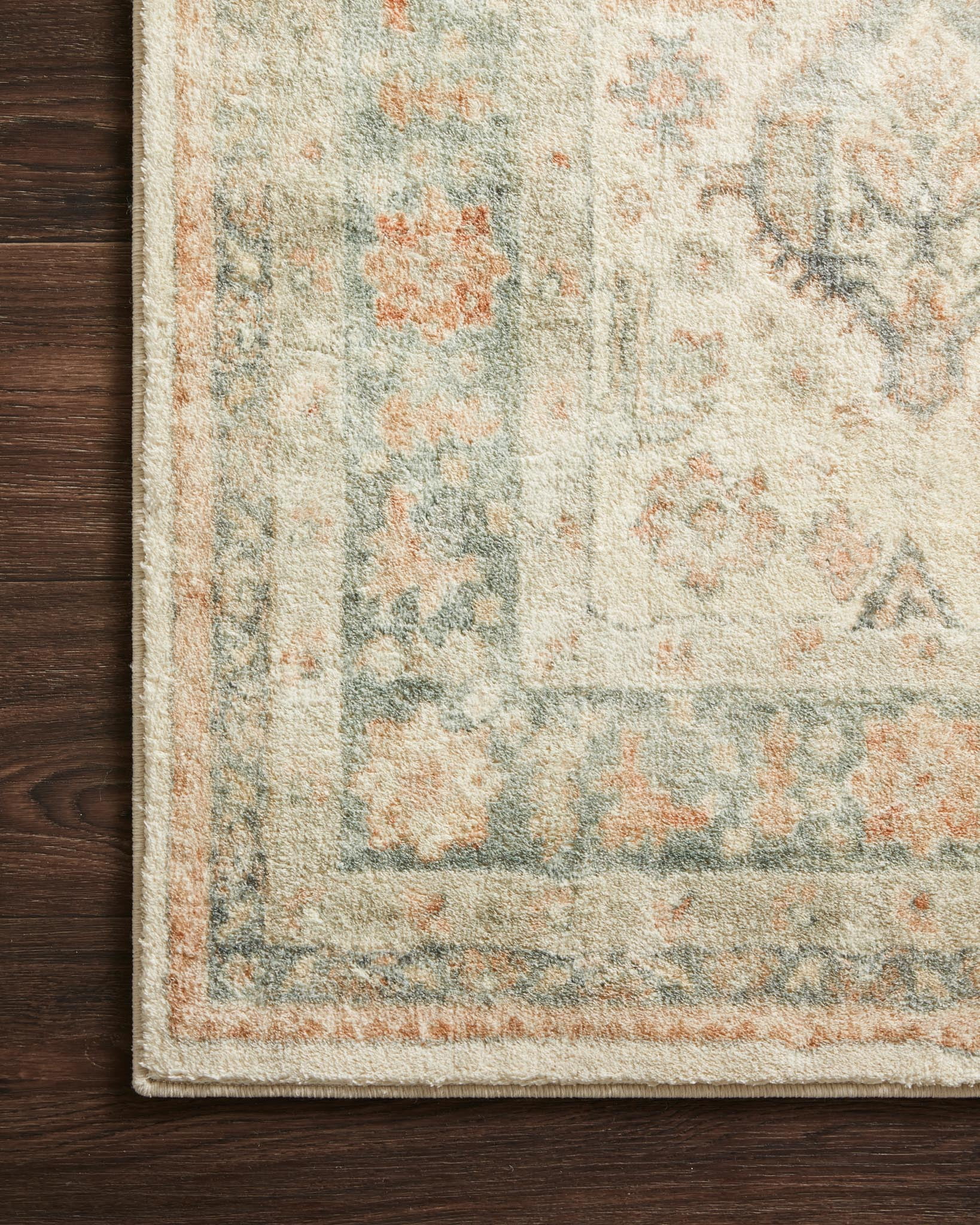 Loloi Rosette Beige / Multi 2'-6" x 9'-9" Runner Rug