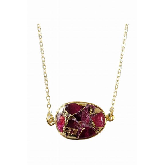 Mrs. Parker Necklace in Red Mojave Copper Turquoise