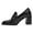 Black, variant on NOKIO Women Casual Shoes Fashion Simple Solid Color Foreign Trade Large Comfortable Square Heel Shoes Comfortable Office Work Pumps for Ladies Female Slip ons Chunky Heels Dress Loafers